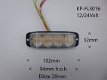 Flitser 4 LEDS Oranje/Amber 12/24V E-keur signaleringsleds Flitsers - 1 - Thumbnail