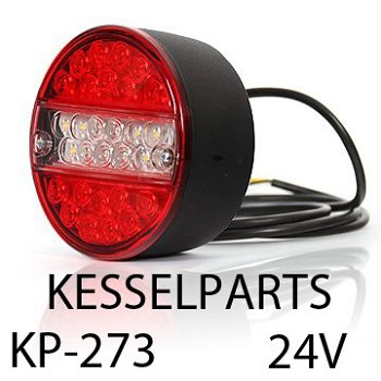 Flitser 4 LEDS Oranje/Amber 12/24V E-keur signaleringsleds Flitsers - 7