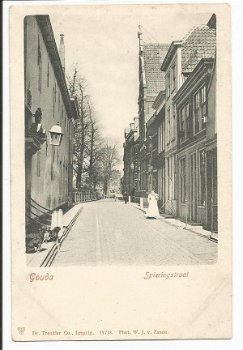 Oude ansichtkaart : Gouda, Spieringstraat - 1