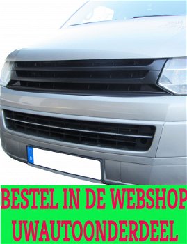 Vw Transporter T5 GP Sport Grill Zonder Embleem Mat Zwart - 1