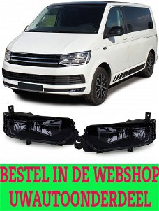 Volkswagen Transporter T6 Set Mistlampen Zwart / Smoke