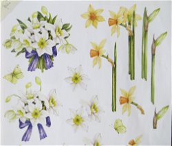 3D knipvel (A4) --- BLOEMEN --- Marianne Design MB 0121 --- DIVERSE BLOEMEN