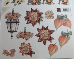 3D knipvel (A4) --- BLOEMEN --- Marianne Design MB 0088 --- DIVERSE AFBEELDINGEN