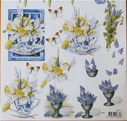 3D knipvel (A4) --- BLOEMEN --- Marianne Design MB 0016 --- DIVERSE AFBEELDINGEN