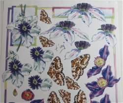 3D knipvel (A4) --- BLOEMEN --- Marianne Design IT 464 --- BLOEMEN met VLINDERS