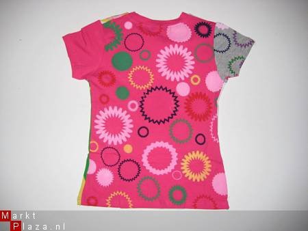 fuchsia shirt met opdruk in mt 110/116 AANBIEDING!!! - 2