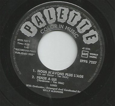 Luigi ‎– Nous N'avons Plus L'age (1964 EP) - 4