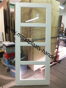 Glasdeur, opdekdeur, blank veiligheidglas 93x231,5 L (a34)48