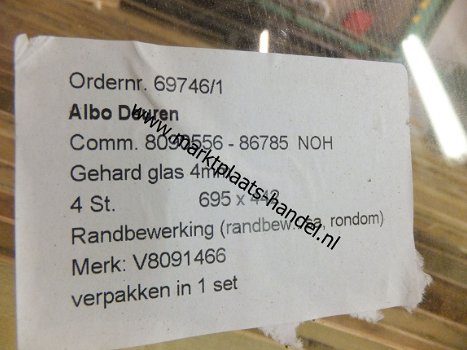 Glasdeur, opdekdeur, blank veiligheidglas 93x231,5 L (a34)48 - 4
