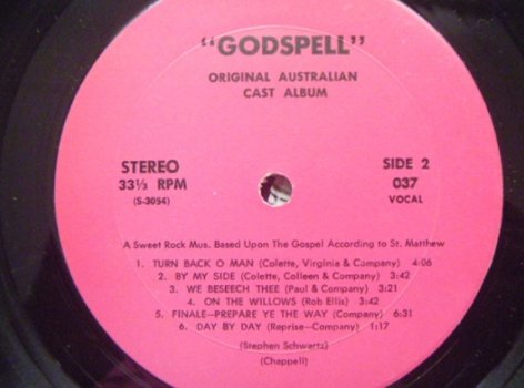 Godspell - original Australian cast album - Rockmusical - LP 1971 - 6