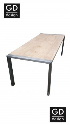 Bureau werk- eettafel Elegance met eiken met opbergplank voor laptop, tablet, gsm of folders! - Afbeelding 3