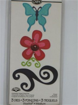 OP=OP Sizzix dies butterfly, flower & swirl - 1