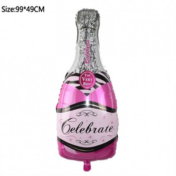 folieballonnen xl Champagne Fles 108 cm Ballon - 6