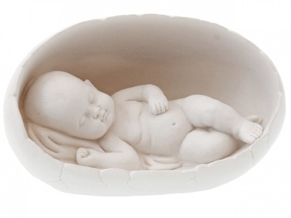 Beeldje Baby in ei met verlichting - Afbeelding 2