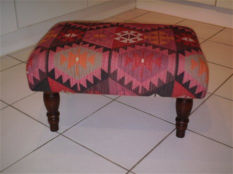 Footstool kelim Mesin 09/8 - 703 donker noten - Nieuw !! - 5