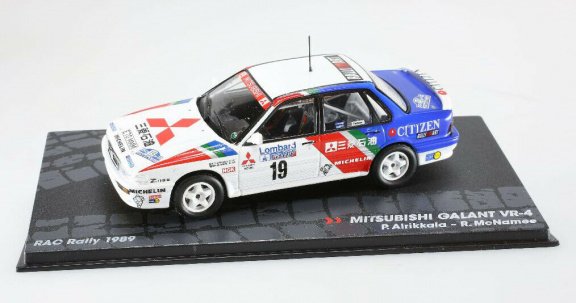 1:43 (Ixo) Mitsubishi Galant VR4 winner RAC Rally 1989 #19 P.Airikkala - 1