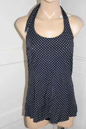 Badpak zwart Polka Dots - maat L - Afbeelding 2