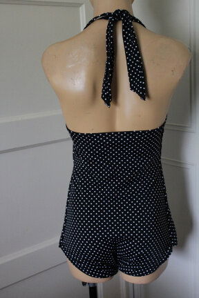 Badpak zwart Polka Dots - maat L - Afbeelding 4