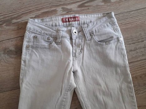 Mooie lichtblauwe stretch skinny spijkerbroek R REALS mt S/M - 2