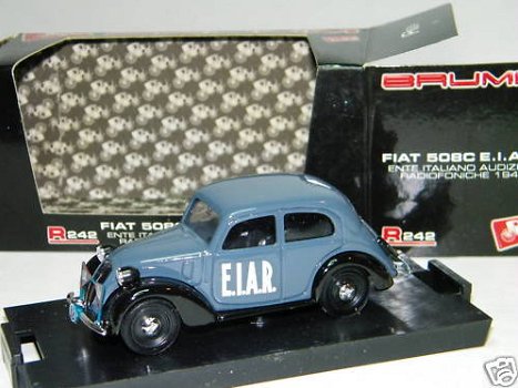 1:43 Brumm R242 Fiat 508C E.I.A.R. 1948 Ente Italiano Audizioni Radiofoniche - 0