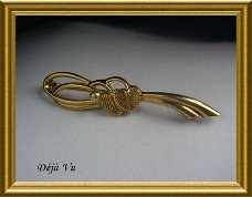 Mooie oude doublé broche // vintage double, goldplated brooch