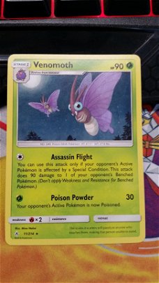 Venomoth  11/214 Rare sm Unbroken Bonds