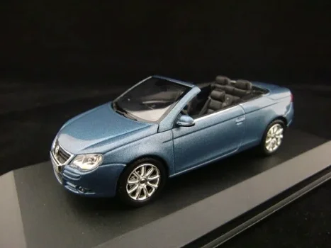 1:43 Norev Volkswagen Eos Cabriolet blauw 1F0 099 300 K5X VW dealer ed. - 0