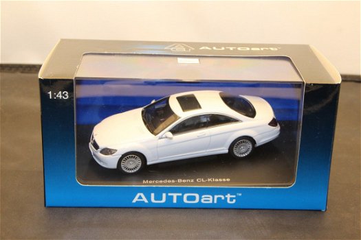 1:43 Autoart 56243 Mercedes Benz CL Coupe wit - 1