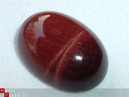 #73/9 Cabochon RODE Tijgeroog Red Tiger eye - 1