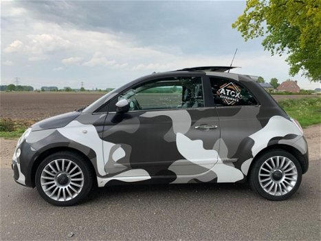 Fiat 500 - 1.2 Sport Army / pano - airco leder - 1