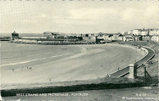 Engeland West strand and Promenade, Portrush 1964 - 1