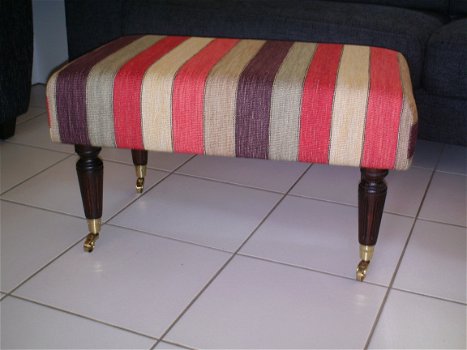 Ander streep stofje ?? BEKIJKEN !!!! - NIEUWE footstools !!! - 1