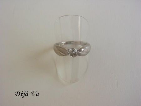 Oude zilveren ring met steentje - 2