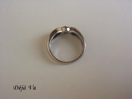 Oude zilveren ring met steentje - 3
