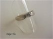 Oude zilveren ring met steentje - 4 - Thumbnail