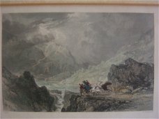 Antieke gravure : Glencroe between Loch long and cairn dhu, 1835