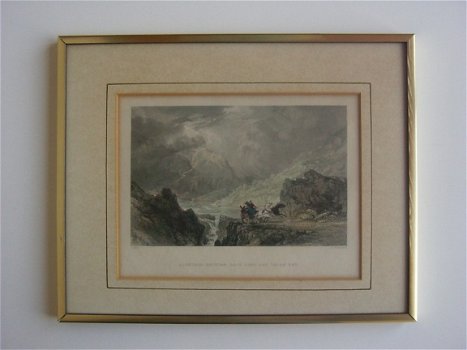 Antieke gravure : Glencroe between Loch long and cairn dhu, 1835 - 2