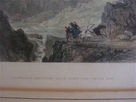 Antieke gravure : Glencroe between Loch long and cairn dhu, 1835 - 3