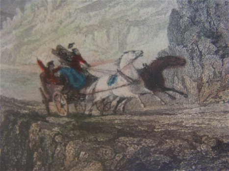 Antieke gravure : Glencroe between Loch long and cairn dhu, 1835 - 5