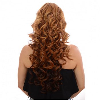 AANBIEDING : LACE FRONT PRUIK LANG KRULLEND HAAR MODEL RANI - 3