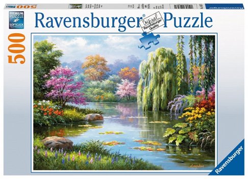 Ravensburger - Romantiek bij de Vijver - 500 Stukjes Nieuw - 2