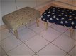 Footstool 41x62cm - UNI linnen - 550 grijs/wit - NIEUW !! - 5 - Thumbnail