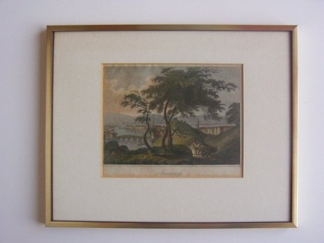 18e eeuwse gravure : Invernefs / Inverness, Schotland - 1