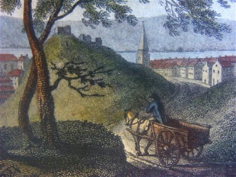 18e eeuwse gravure : Invernefs / Inverness, Schotland - 3