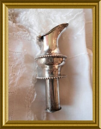 Oude zilveren schenkkurk /antique silver pourer - Afbeelding 2