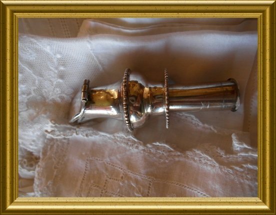 Oude zilveren schenkkurk /antique silver pourer - Afbeelding 3