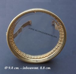 Franse pendule deur = gesl vlak glas 39850