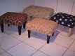 Footstool 41x62cm - rode streep - 550 mahonie - Nieuw !! - 4 - Thumbnail
