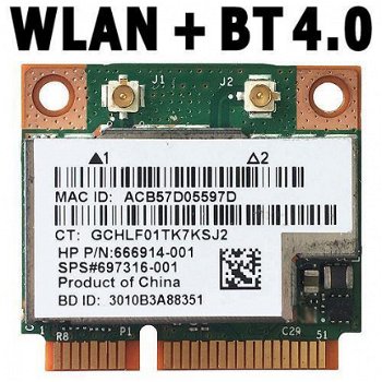 HP ThinClient t620 Wireless N + Bluetooth 4.0 Mini PCIe Card - 1