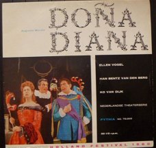 Dona Diana - theater LP - oa Ellen Vogel, Ko van Dijk, Hans Bentz van den Berg - 1960